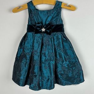 Sweet Heart Rose Emerald Green occasion dress size 2T